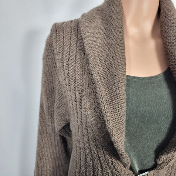 Berretti Women's Made in Italy Wool Blend Long Open Boho Sweater Size Medium - Picture 4 of 16